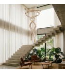 Glamour pendant lamps - Azzardo SPARK SPIRAL XXL CCT SWITCH DIMM GO Wisząca Zmienna Barwa Światła Złoty Połysk AZ6898 - product 1