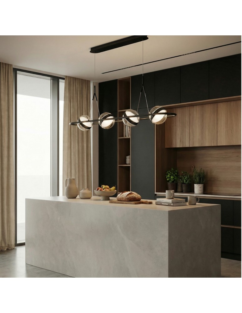 Lampy wiszące nowoczesne - Azzardo ASTRID PENDANT BK LED 3000K Wisząca Czarny Mat AZ6892 - produkt kolory-swiatla.pl 1