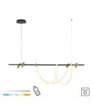 Lampy wiszące nad wyspę - Zuma Line BALBO CZARNY MAT/ZŁOTY MAT 2200277L WISZĄCE - produkt 1