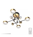 Lampy sufitowe LED - Zuma Line Lara Lampa Sufitowa Czarny / Francuskie Złoto MX7170-8-3BGT - produkt 1