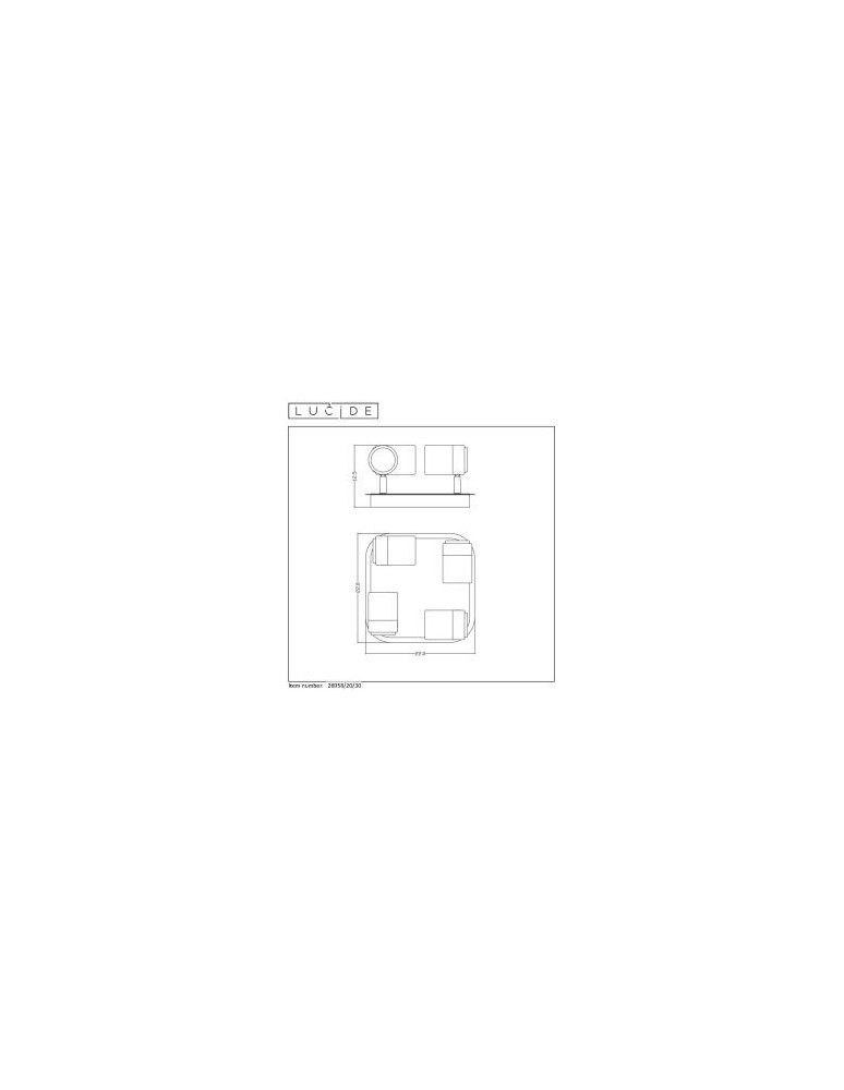 Spotlight ceiling lamps - Lucide LENNERT Wall-mounted 4xGU10 black 26958/20/30 - product kolory-swiatla.pl 7