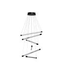 Designer pendant lamps - Azzardo PALOS 6 3-STEP DIMM BK Wisząca 3 Tryby Jasności Czarny Szczotkowany AZ6778 - product 1