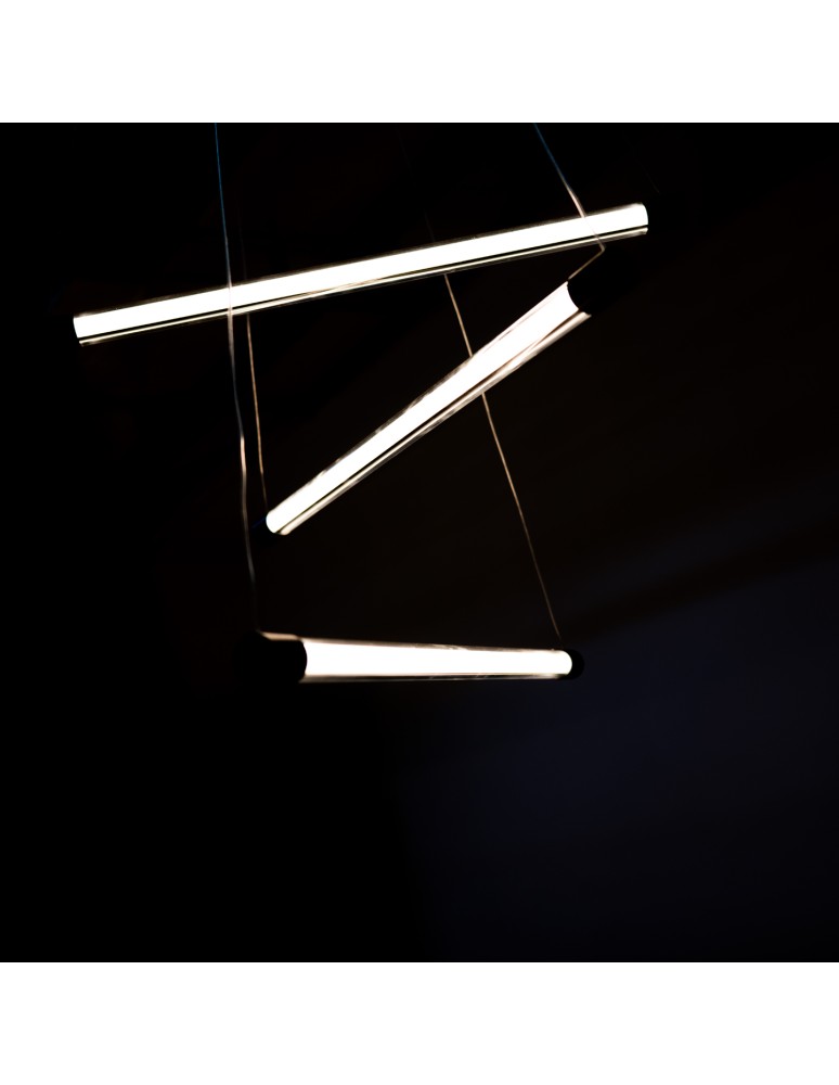 Designer pendant lamps - Azzardo PALOS 3 3-STEP DIMM BK Wisząca 3 Tryby Jasności Czarny Szczotkowany AZ6777 - product kolory-swiatla.pl 2