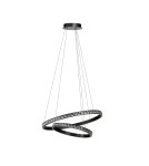 Lampy wiszące okręgi - Azzardo AZALEA 60+40 3-STEP DIMM BK Wisząca 3 Tryby Jasności Czarny Szczotkowany AZ6773 - produkt 1
