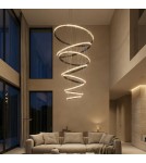 Designer pendant lamps - Azzardo AZALEA SPIRAL 3-STEP DIMM BK Wisząca 3 Tryby Jasności Czarny Szczotkowany AZ6774 - product 1