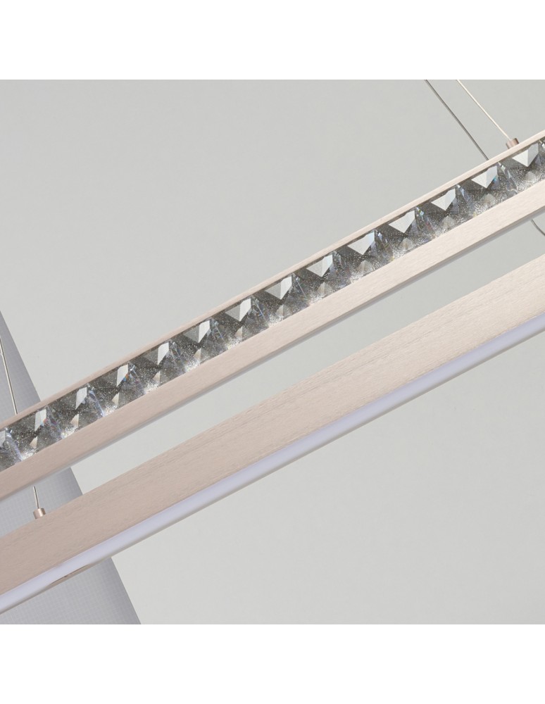Lampy wiszące nowoczesne - Azzardo CAMELIA 100 OVAL 3-STEP DIMM GO Wisząca 3 Tryby Jasności Różowy Złoty Szczotkowany AZ6771 - produkt kolory-swiatla.pl 3