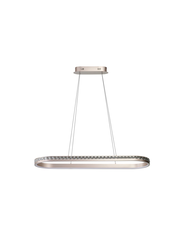 Lampy wiszące nowoczesne - Azzardo CAMELIA 100 OVAL 3-STEP DIMM GO Wisząca 3 Tryby Jasności Różowy Złoty Szczotkowany AZ6771 - produkt kolory-swiatla.pl 1