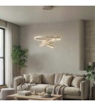 Pendant lamps circles - Azzardo CAMELIA 40+60+80 3-STEP DIMM GO Wisząca 3 Tryby Jasności Różowy Złoty Szczotkowany AZ6769 - product 1