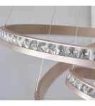 Pendant lamps circles - Azzardo CAMELIA 40+60+80 3-STEP DIMM GO Wisząca 3 Tryby Jasności Różowy Złoty Szczotkowany AZ6769 - product 3