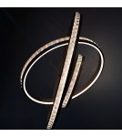 Pendant lamps circles - Azzardo CAMELIA 40+60+80 3-STEP DIMM GO Wisząca 3 Tryby Jasności Różowy Złoty Szczotkowany AZ6769 - product 5