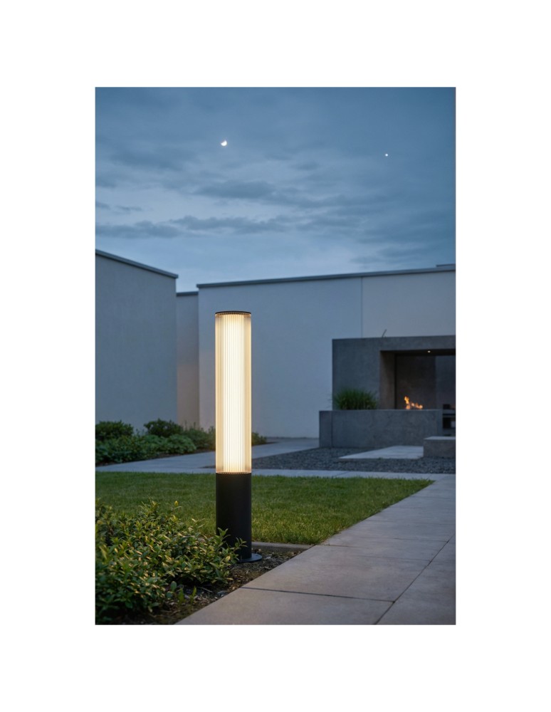 Lampy ogrodowe stojące - Azzardo EBRO 60 IP65 18W 3000K BK Ścienna/Kinkiet Zewnętrzna Czarny Mat AZ6765 - produkt kolory-swiatla.pl 2