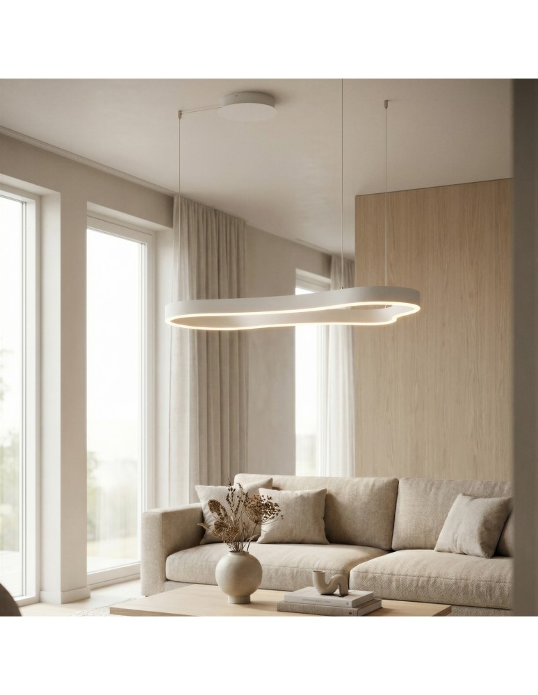 Designer pendant lamps - Azzardo MIRABELLA 90 3000K DIMM WH Wisząca Biały Mat AZ6752 - product kolory-swiatla.pl 1