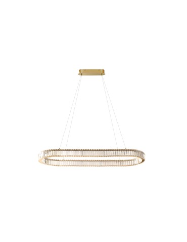 Azzardo SPARK OVAL PENDANT 120 CCT DIMM GO + REMOTE CONTROL Wisząca Zmienna Barwa Światła, Pilot Złoty Połysk AZ6711