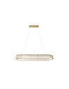 View Azzardo SPARK OVAL PENDANT 120 CCT DIMM GO + REMOTE CONTROL Wisząca Zmienna Barwa Światła, Pilot Złoty Połysk AZ6711