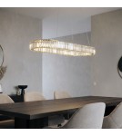 Lampy wiszące glamour - Azzardo SPARK OVAL PENDANT 120 CCT DIMM GO + REMOTE CONTROL Wisząca Zmienna Barwa Światła, Pilot Złoty Połysk AZ6711 - produkt 2