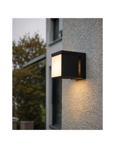 Azzardo CUBIC IP54 18W 3000K BK Ścienna/Kinkiet Zewnętrzna Czarny Mat AZ6687