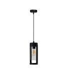 Outdoor pendant lamps - Azzardo LANTERN PENDANT E27 IP54 BK Wisząca Zewnętrzna Czarny Mat AZ6829 - product 1