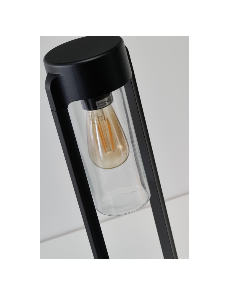 Standing garden lamps - Azzardo LANTERN E27 IP54 BK Stojąca Zewnętrzna Czarny Mat AZ6828 - product kolory-swiatla.pl 3