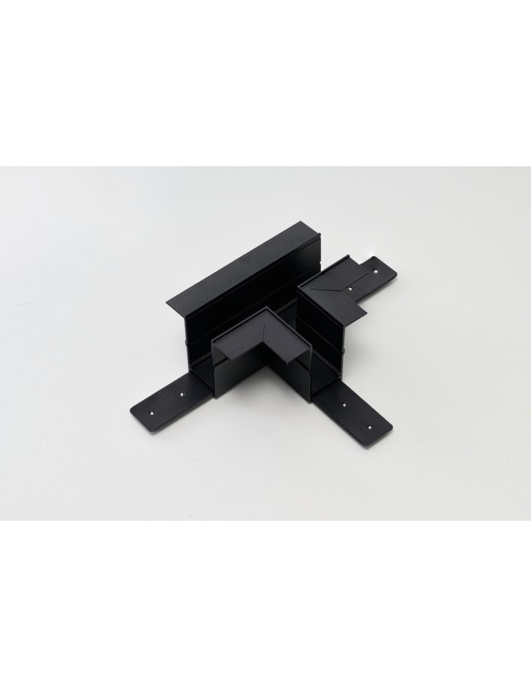 Akcesoria do szynoprzewodów magnetycznych - Azzardo BETA TRACK MAGNETIC57 230V CONNECTOR T A GIPS1 BK Łącznik Czarny Mat AZ6702 - produkt kolory-swiatla.pl 1
