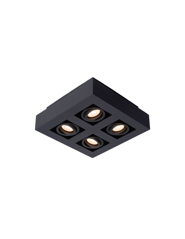 Plafonds - Lucide XIRAX Ceiling 4xGU10 black 09119/21/30 - product kolory-swiatla.pl 1