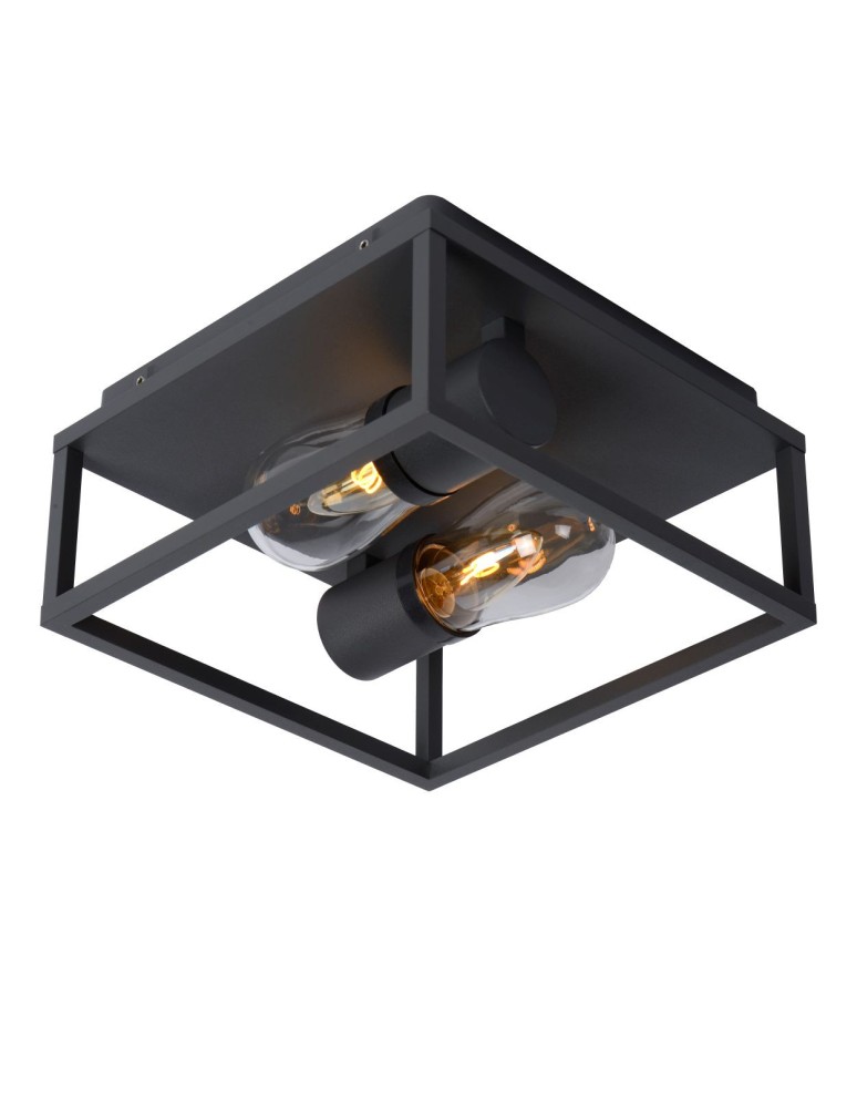 Hermetic plafonds - Lucide CARLYN Ceiling 2xE14 black 27100/02/30 - product kolory-swiatla.pl 5