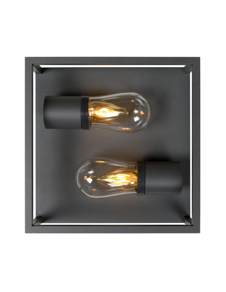 Hermetic plafonds - Lucide CARLYN Ceiling 2xE14 black 27100/02/30 - product kolory-swiatla.pl 6