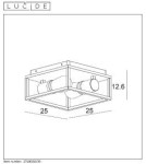 Hermetic plafonds - Lucide CARLYN Ceiling 2xE14 black 27100/02/30 - product 9