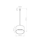 Sollux Lampa wisząca NEVIA granat SL.1851