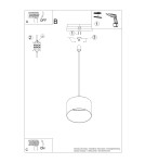 Sollux Lampa wisząca NEVIA granat SL.1851