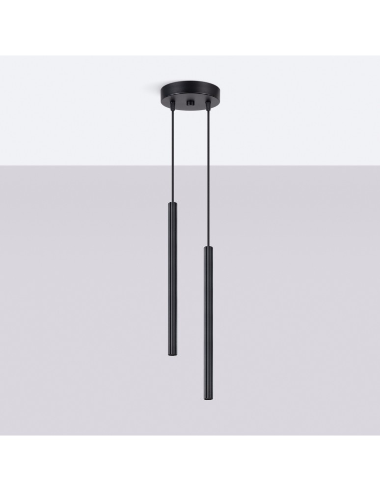 Sollux Lampa wisząca ARCHE 2P czarna SL.1867