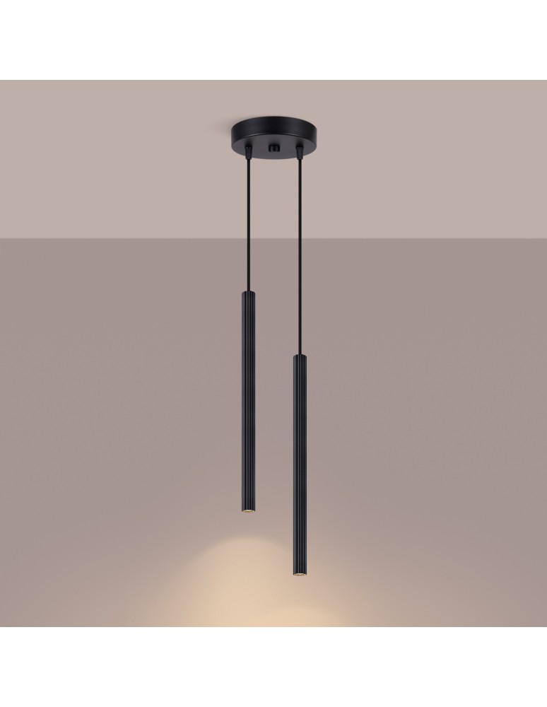 Sollux Lampa wisząca ARCHE 2P czarna SL.1867