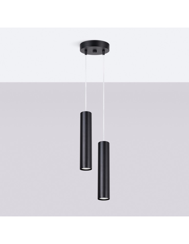 Sollux Lampa wisząca LAGOS 2P czarna SL.1869