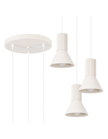 Sollux Lampa wisząca ESTRIA 3P beżowa SL.1871