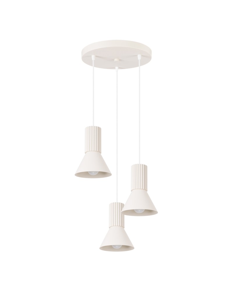 Sollux Lampa wisząca ESTRIA 3P beżowa SL.1871