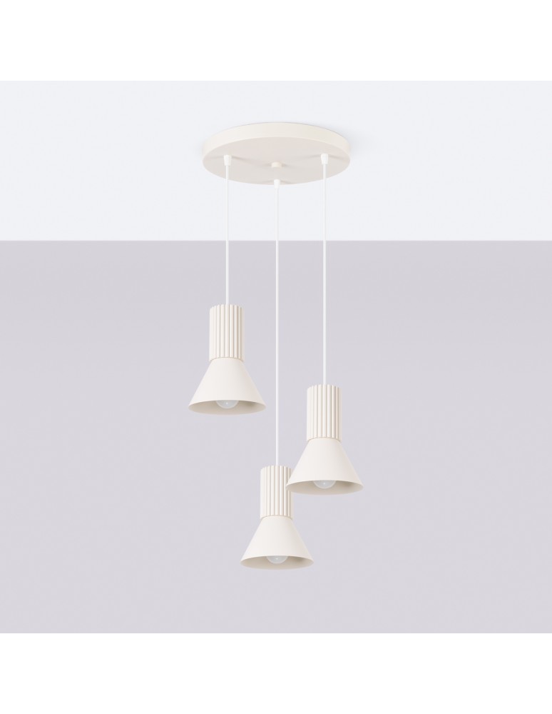 Sollux Lampa wisząca ESTRIA 3P beżowa SL.1871