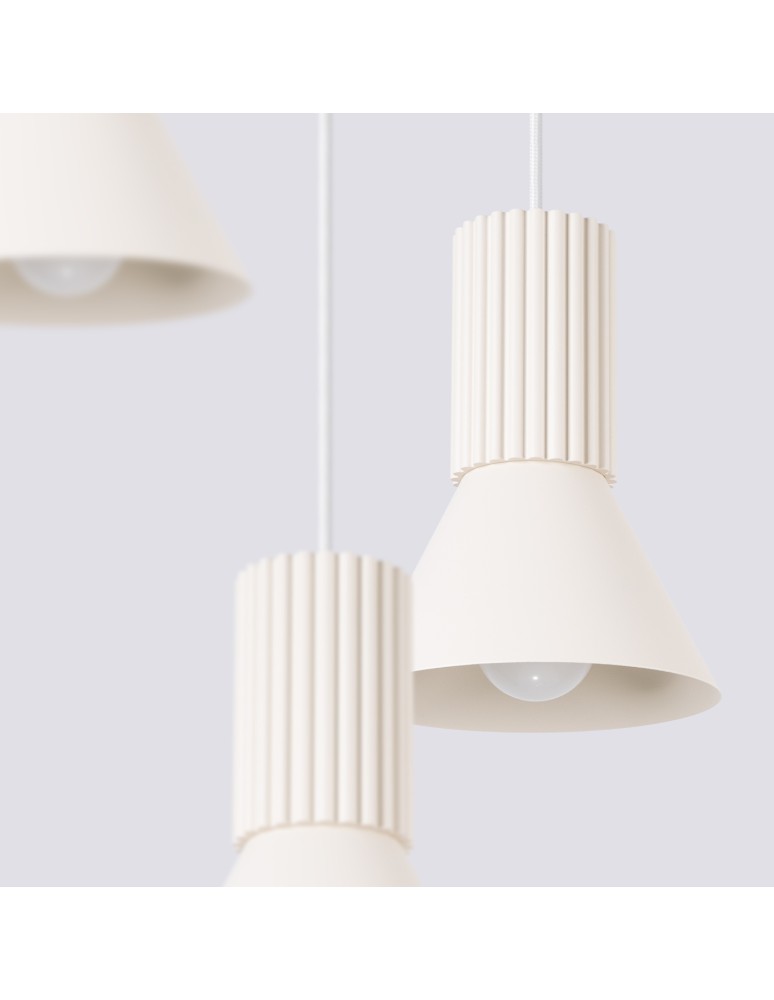 Sollux Lampa wisząca ESTRIA 3P beżowa SL.1871