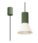 Sollux Lampa wisząca ESTRIA 1 beżowa/zielona oliwka SL.1872
