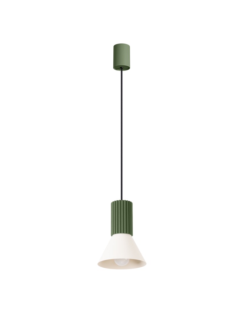 Sollux Lampa wisząca ESTRIA 1 beżowa/zielona oliwka SL.1872