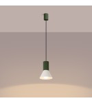 Sollux Lampa wisząca ESTRIA 1 beżowa/zielona oliwka SL.1872