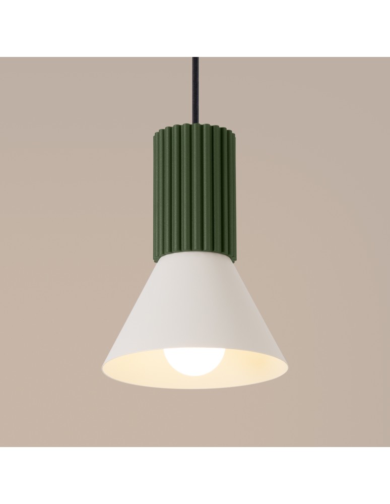 Sollux Lampa wisząca ESTRIA 1 beżowa/zielona oliwka SL.1872