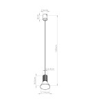 Sollux Lampa wisząca ESTRIA 1 beżowa/zielona oliwka SL.1872