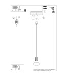 Sollux Lampa wisząca ESTRIA 1 beżowa/zielona oliwka SL.1872