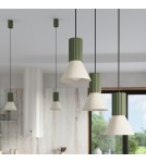 Sollux Lampa wisząca ESTRIA 1 beżowa/zielona oliwka SL.1872
