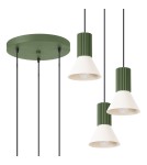 Sollux Lampa wisząca ESTRIA 3P beżowa/zielona oliwka SL.1873