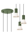 Zobacz Sollux Lampa wisząca ESTRIA 3P beżowa/zielona oliwka SL.1873