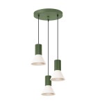 Sollux Lampa wisząca ESTRIA 3P beżowa/zielona oliwka SL.1873