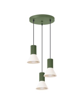Sollux Lampa wisząca ESTRIA 3P beżowa/zielona oliwka SL.1873 - produkt 2
