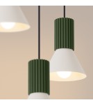 Sollux Lampa wisząca ESTRIA 3P beżowa/zielona oliwka SL.1873