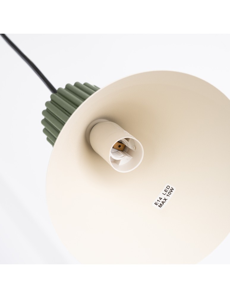 Sollux Lampa wisząca ESTRIA 3P beżowa/zielona oliwka SL.1873