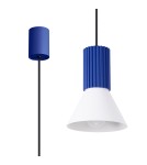 Sollux Lampa wisząca ESTRIA 1 biała/ultramaryna SL.1874